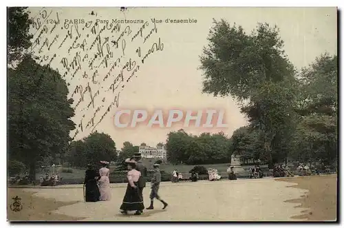 Paris (14)- Parc de Montsouris-Vue D&#39ensemble-femme-enfant-Ansichtskarte AK