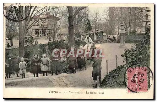 Paris (14)- Parc de Montsouris-Une Allee-Enfants Le Rond Point--Ansichtskarte AK