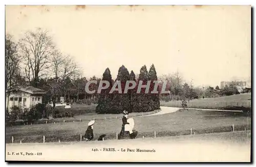 Paris (14)- Parc de Montsouris-Femme--Ansichtskarte AK