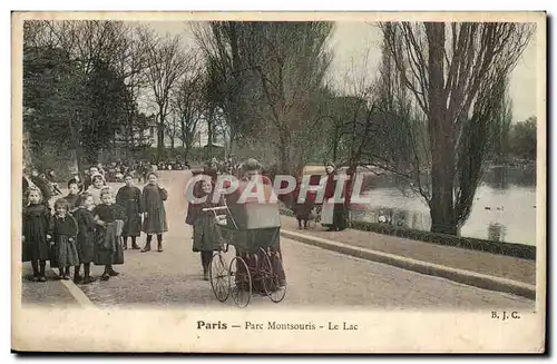 Paris (14) - Le Parc Montsouris- Le Lac-Femme-Enfant-Ansichtskarte AK