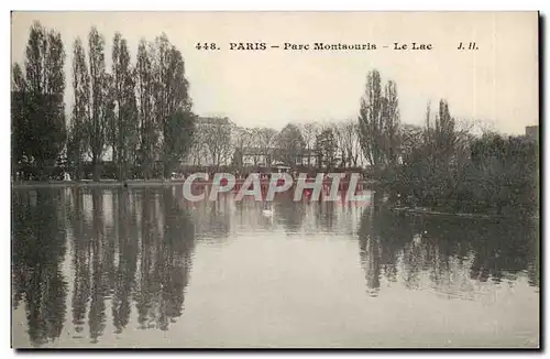 Paris (14) - Le Parc Montsouris- Le Lac-Cygne-Ansichtskarte AK