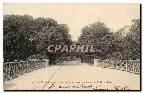 Paris (14) - Le Parc Montsouris- Le Pont -Ansichtskarte AK