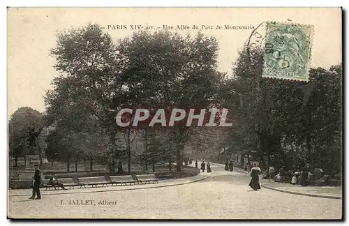 Paris (14) - Le Parc Montsouris- Une Allee du Parc -Ansichtskarte AK