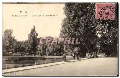 Paris (14) - Le Parc Montsouris- Le Lac et La Grande Allee -Ansichtskarte AK