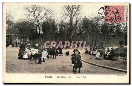 Paris (14) - Parc de Montsouris- Une Allee-Enfant --Ansichtskarte AK