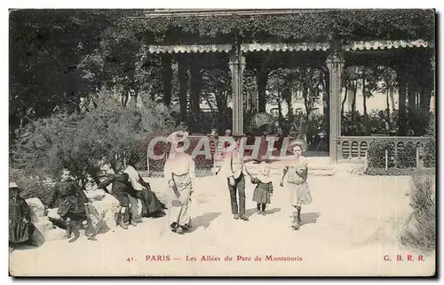 Paris (14) - Parc de Montsouris- Une Allee Du Parc-Femme-Chapeau --Ansichtskarte AK