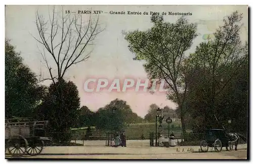 Paris (14) - Parc de Montsouris- Grand Entree du Parc-cheval --Ansichtskarte AK