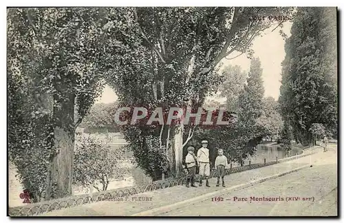 Paris (14)- Parc Montsouris-Enfants-Ansichtskarte AK-