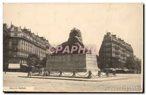 Paris(14) Le Lion de Belfort-Oeuvre de Bartholdi-Place Denfert-Rochereau-The Lion of Belfort-Cartes postales