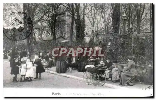 Paris 14 REPRODUCTION Parc Montsouris - Une Allee Ansichtskarte AK