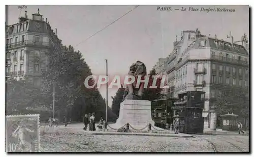 Paris 14 REPRODUCTION - Lion de Belfort - Place Denfert Rochereau - Ansichtskarte AK