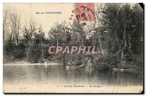 Paris (14) Bois de Vincennes-Les Iles Daumesnil- En Barque!-Ansichtskarte AK