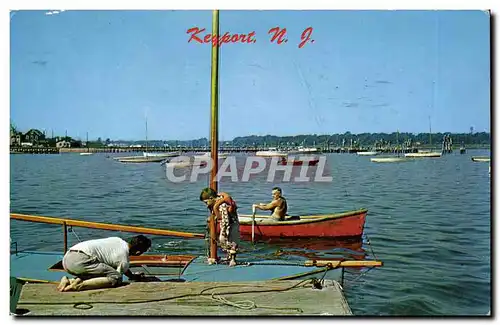 Keyport New Jersey-View of small boats moored in the harbor - Cartes postales