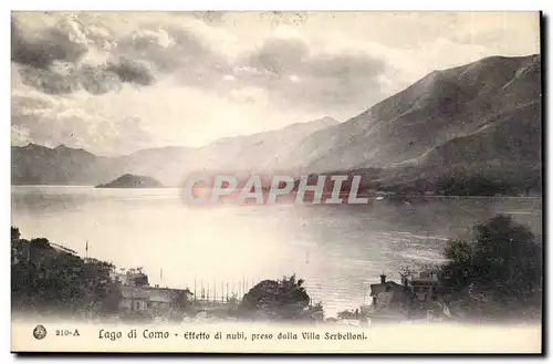 Ansichtskarte AK Italie Italia Lago di Como Effetto di nubi preso dalla Villa SErbelloni