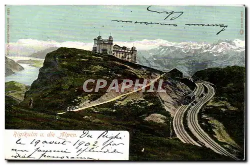 Cartes postales Suisse Rigikulm und die Alpen
