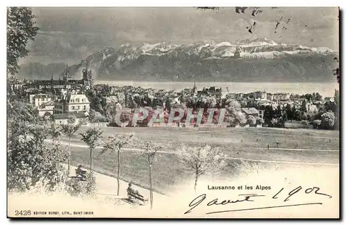 Cartes postales Suisse Lausanne et les Alpes