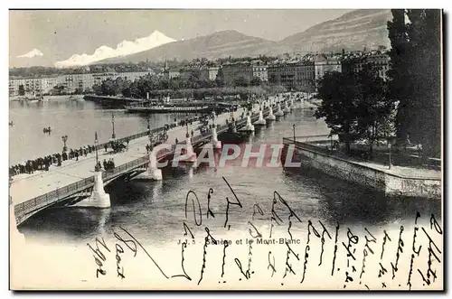 Cartes postales Suisse Geneve et le Mont Blanc