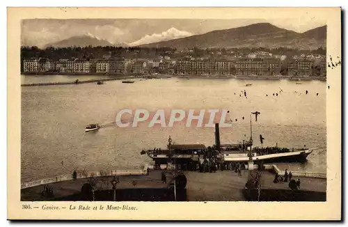 Cartes postales Suisse Geneve La rade et le Mont Blanc