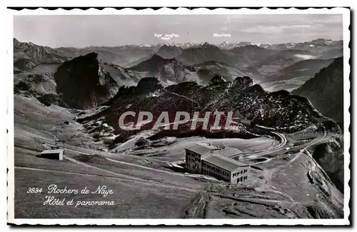 Cartes postales moderne Suisse Rochers de Naye Hotel et panorama