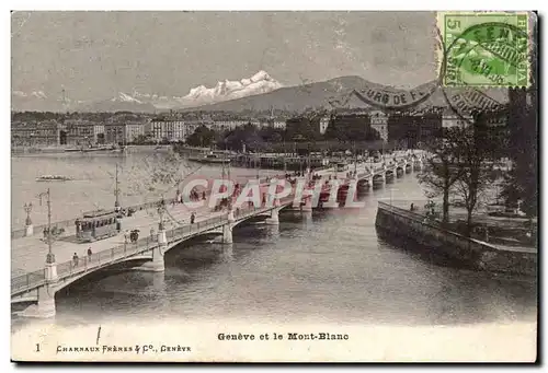 Cartes postales Suisse Geneve et le Mont Blanc