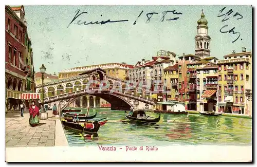 Ansichtskarte AK Italie Italia Venezia Ponte di Rialto