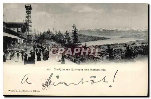 Cartes postales Suisse Uto Kulm mit Zurichsee und Glarneralpen