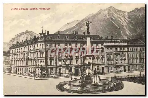 Ansichtskarte AK Hotel goldene Sonne Innsbruck