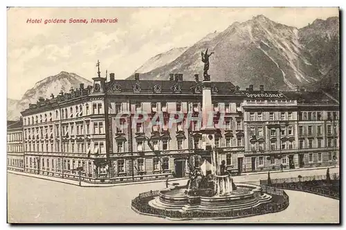 Cartes postales Hotel goldene Sonne Innsbruck