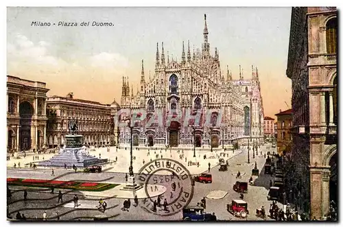 Cartes postales Italie Italia Milano Piazza del Duomo