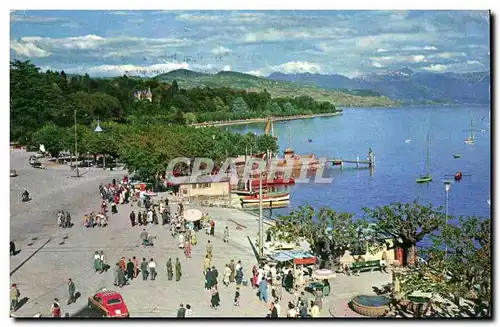 Cartes postales Suisse Lausanne Ouchy Ses quais et les Alpes vaudoises