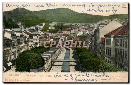 Cartes postales Karlsbad Alte und neue Wiese