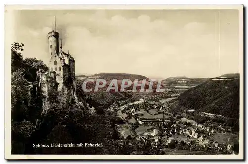 Baviere-Bayern- Schloss Lichtenstein mit Echaztal -Cartes postales