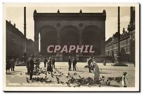 Baviere-Bayern-Munchen- Taubenfutterung -Cartes postales