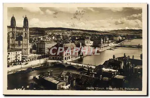 Suisse-Zurich- Blick vom St Petersturm -Cartes postales