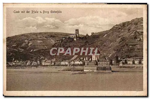 Caub mit der Pfalz und Burg Gutenfels-Cartes postales