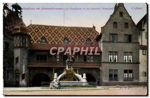 Ansichtskarte AK Colmar Kaufhaus mit Schwendibrunnen