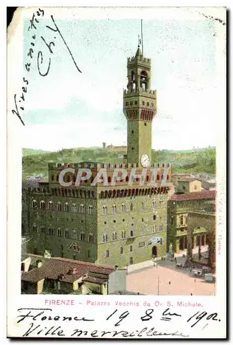 Cartes postales Italie Italia Firenze Palazzo Vecchio da On S Michele