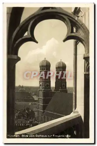 Cartes postales Muenchen Blick vom Rathaus zur Frauenkirche