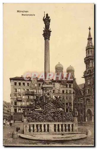 Cartes postales Muenchen Mariensaule