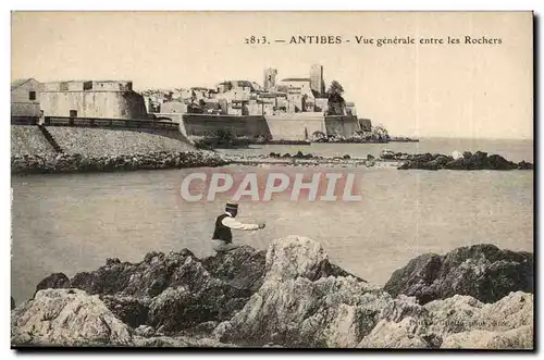 Antibes - Vue Generale entre les Rochers - Ansichtskarte AK