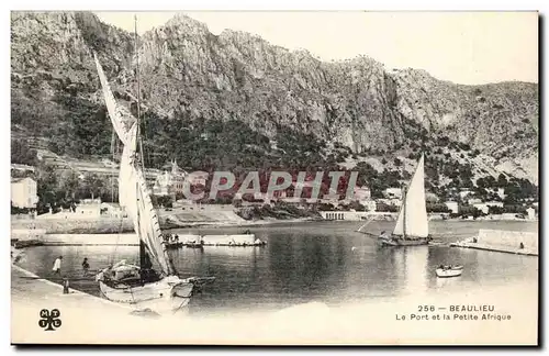 Beaulieu - La Port et le Petite Afrique - bateau - Ansichtskarte AK