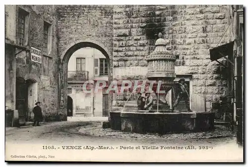 Vence - Poste et Vieille Fontaine Alt 293 m - Cartes postales (enfants)