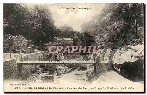 Environs de Nice - Chapelle St Arnoux - Ligne du Sd de la France - train - Gorges du Loup- Ansichtskarte AK