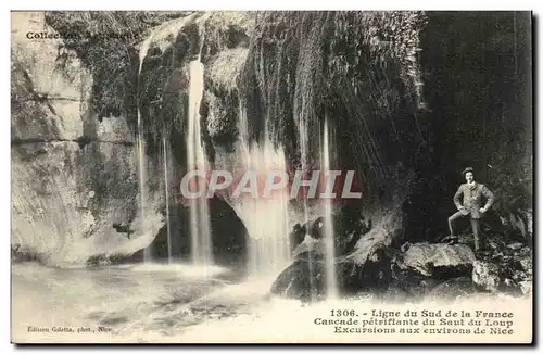 Environs de Nice - Ligne du Sud de la France - train - Cascade petrifiante du Saint du Loup- Ansichtskarte AK