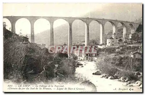 Le Loup - Le Village et le Torrent - Ligne de Nice a Grasse - Ligne du Sud de la France - Ansichtskarte AK