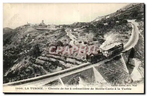 La Turbie - CHemin de Fer a Cremaillere de Monte Carlo a la Turbie - train - Cartes postales