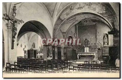 Cagnes - Environs de Nice - Interieur de L&#39Eglise - Ansichtskarte AK