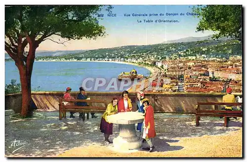 Vue Generale prise du Donjon du Chateau - La Table d&#39Orientation - Cartes postales