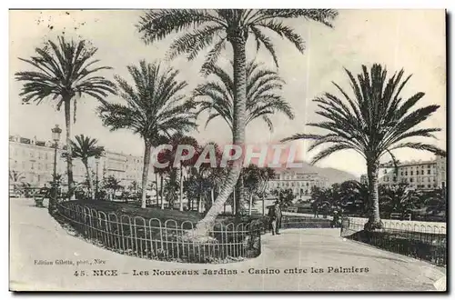 Nice - Les Nouveaux Jardins - Casino entre les Palmiers - Ansichtskarte AK