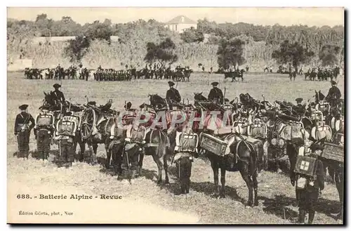 Nice - Batterie Alpin - Revue - Militaria - Cartes postales Chasseurs alpins